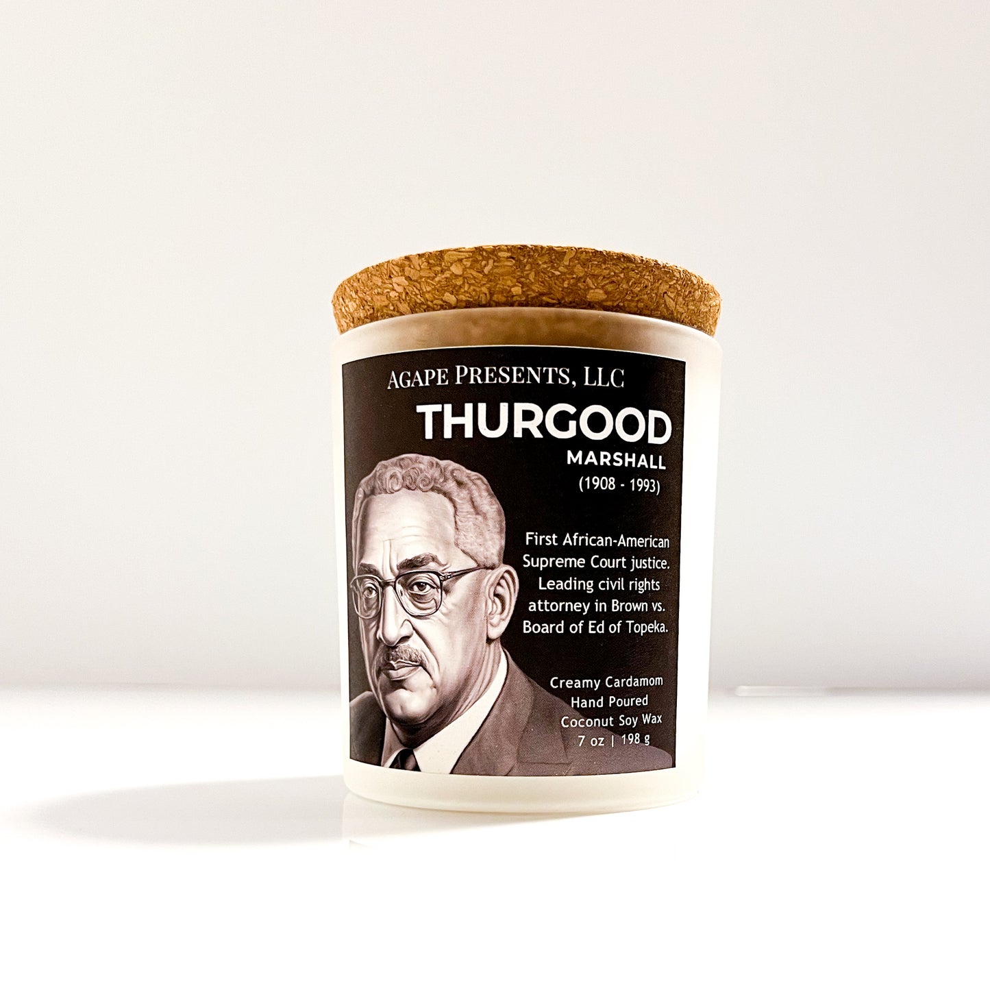 Thurgood Marshall WHT- Creamy Cardamom Black History candle