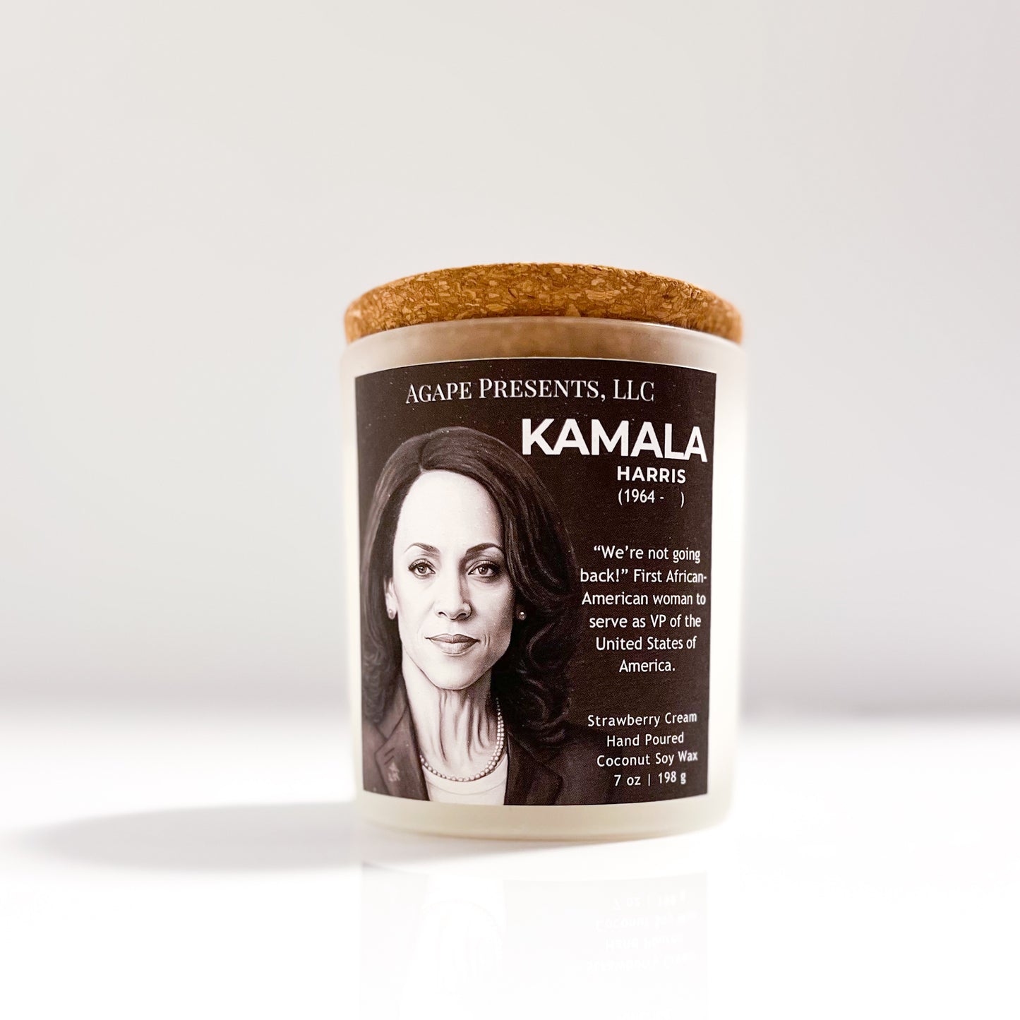 Kamala Harris WHT- Strawberry Cream Black History candle