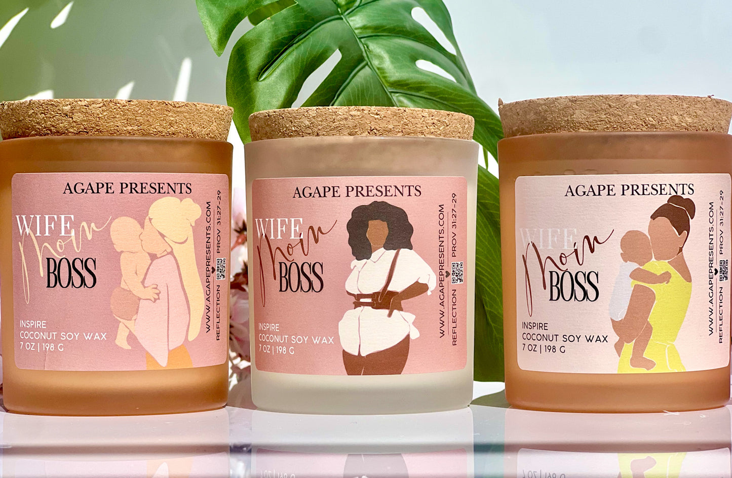 Wife, Mom, Boss Candle - Dark