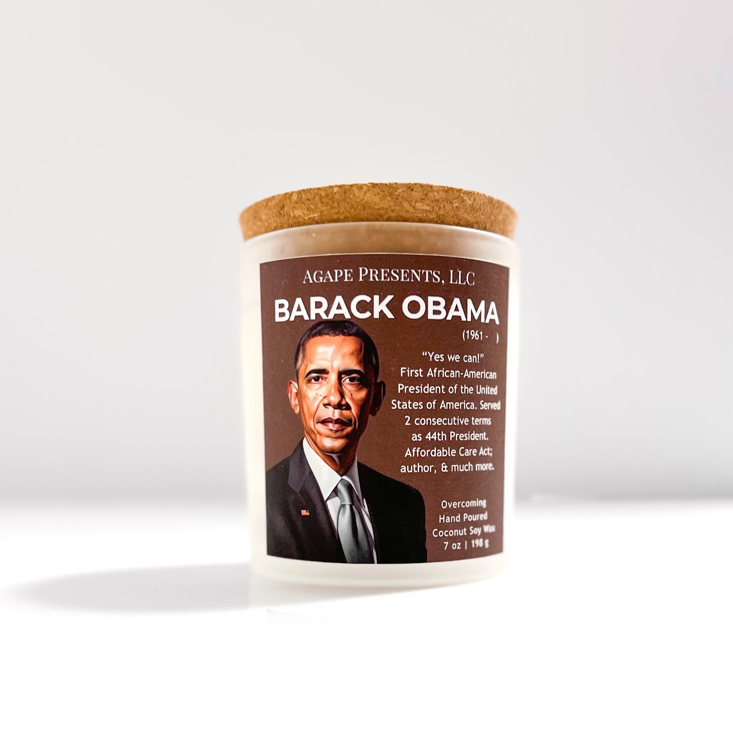 Barack Obama WHT- Overcoming Black History candle