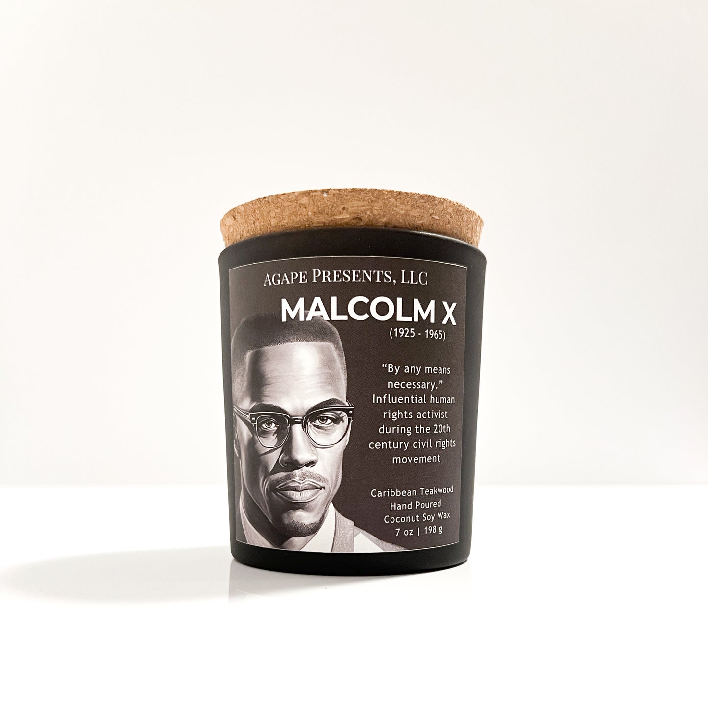 Malcolm X - Caribbean Teakwood Black candle