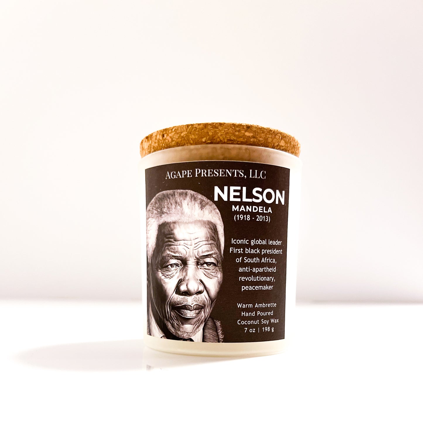 Nelson Mandela WHT- Warm Ambrette Black History candle